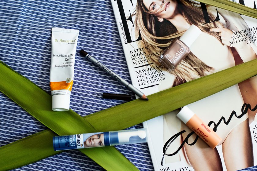 Kleidermaedchen-das-Blog-fuer-Mode-Beauty-Lifestyle-march-newcomers-neu-im-beauty-schränkchen-Maybelline-Eyebrow-Liner-Weleda-Lippenpflege-Balea-Hyaluron-Serum-Dr-Hauschka-Quitte-Gesichtscreme-Essie-Nagellack-Beauty-Newcomers-Neuzugänge-März-march