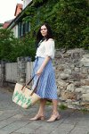 Kleidermaedchen.de Modeblog, erfurt, thueringen, berlin, fashionblog, Fashion Blog, Magazin, Outfit, kleidermaedchen.de, Influencer Marketing und Kommunikation, Creator Frühlingsoutfit, spring outfit, Sommer Outfit, Mango Strohtasche, Zara Lace Up flats, Zara Midi Rock, Lochmuster Off Shoulder bluse, Halstuch, Strandkorb