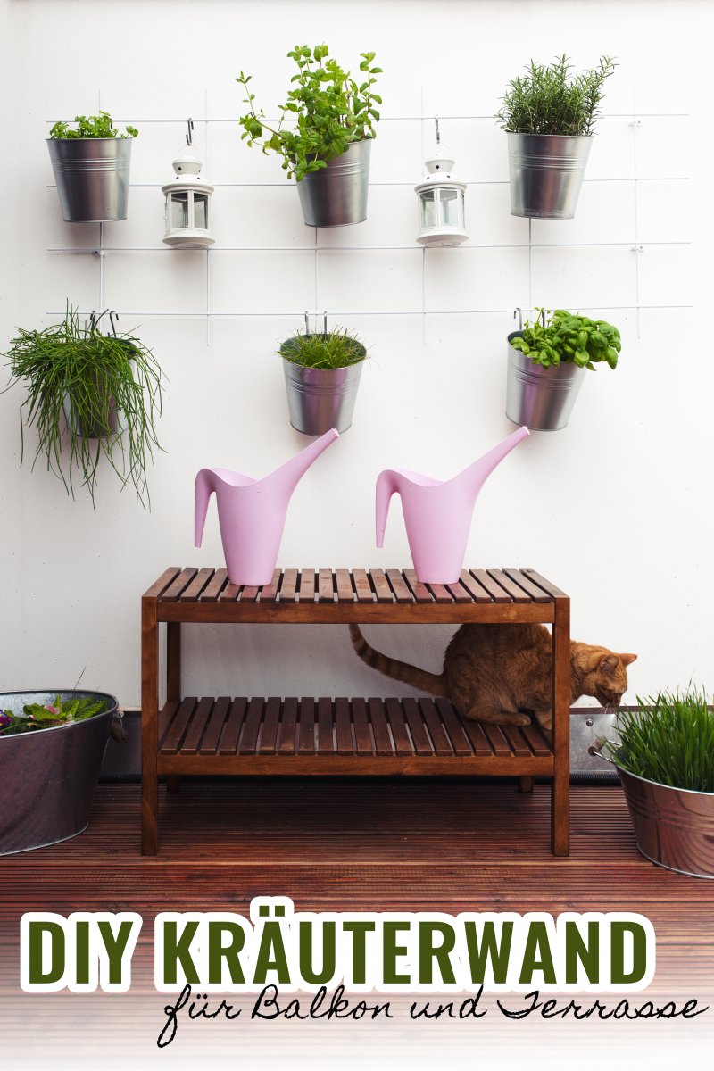 DIY Kräutergarten anlegen auf Balkon und Terrasse, vertikale Kräuterwand, Schritt für Schritt Anleitung, DIY Blog, Interior Blog, Tipps zum Anpflanzen, Gartenkräuter anpflanzen, Influencer Marketing und Kommunikation, www.kleidermaedchen.de