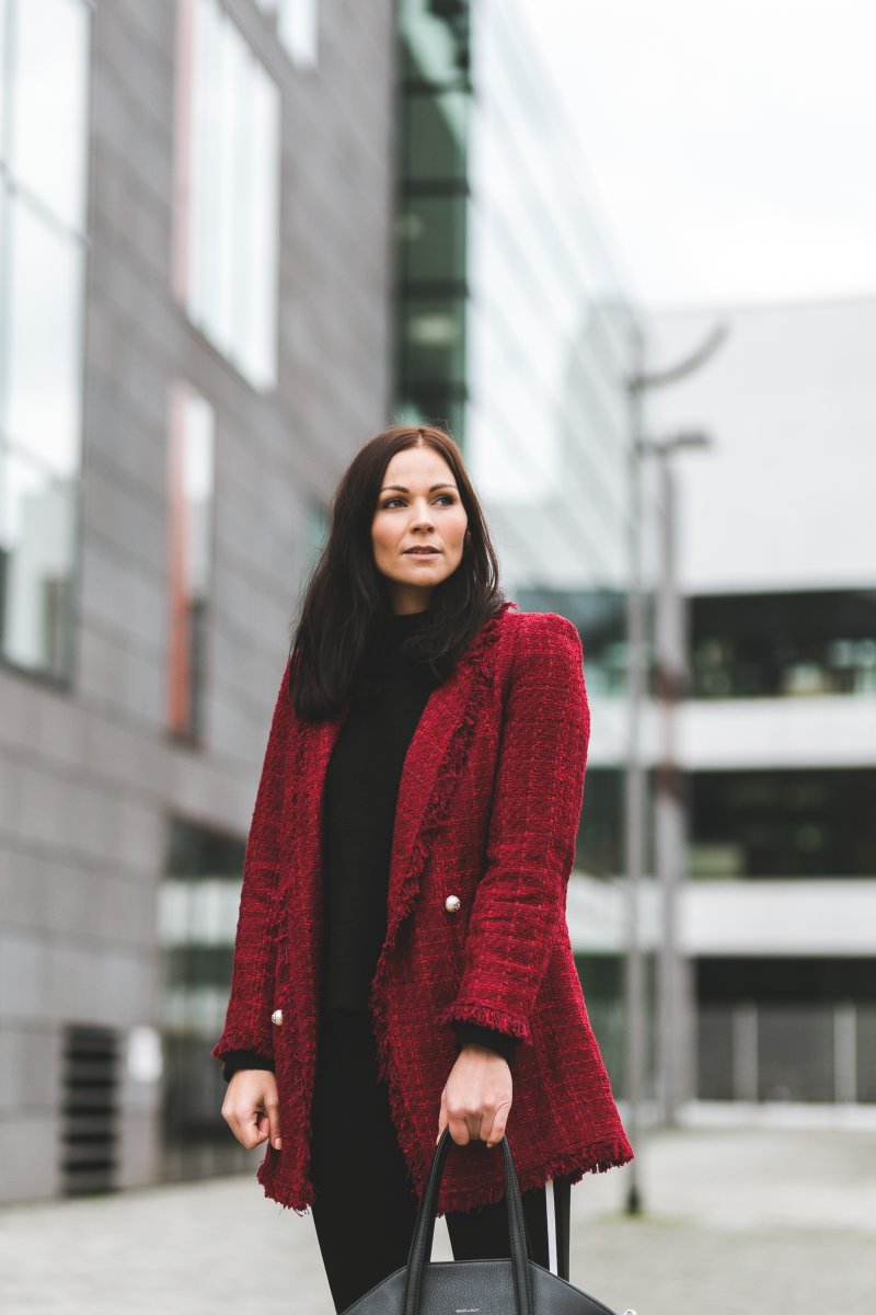 Herbst Outfit mit Tweedblazer, Zara Pumps, Matt & Nat Baxter Bag, Herbst Outfit mit Streifen Leggings, Outfit Ideen, Outfit mit Leggings, Modetrend Herbst, Blazer, Calzedonia Socken, www.kleidermaedchen.de, Modeblog, Mode Blog, Erfurt, Thüringen, Fashion Blog, Magazin, Blogazine, Influencer Marketing und Kommunikation, Social Media Marketing, Fashion Magazin, Outfit Blog, Outfit 2017, Streetstyle, Pinterest Outfit Inspiration