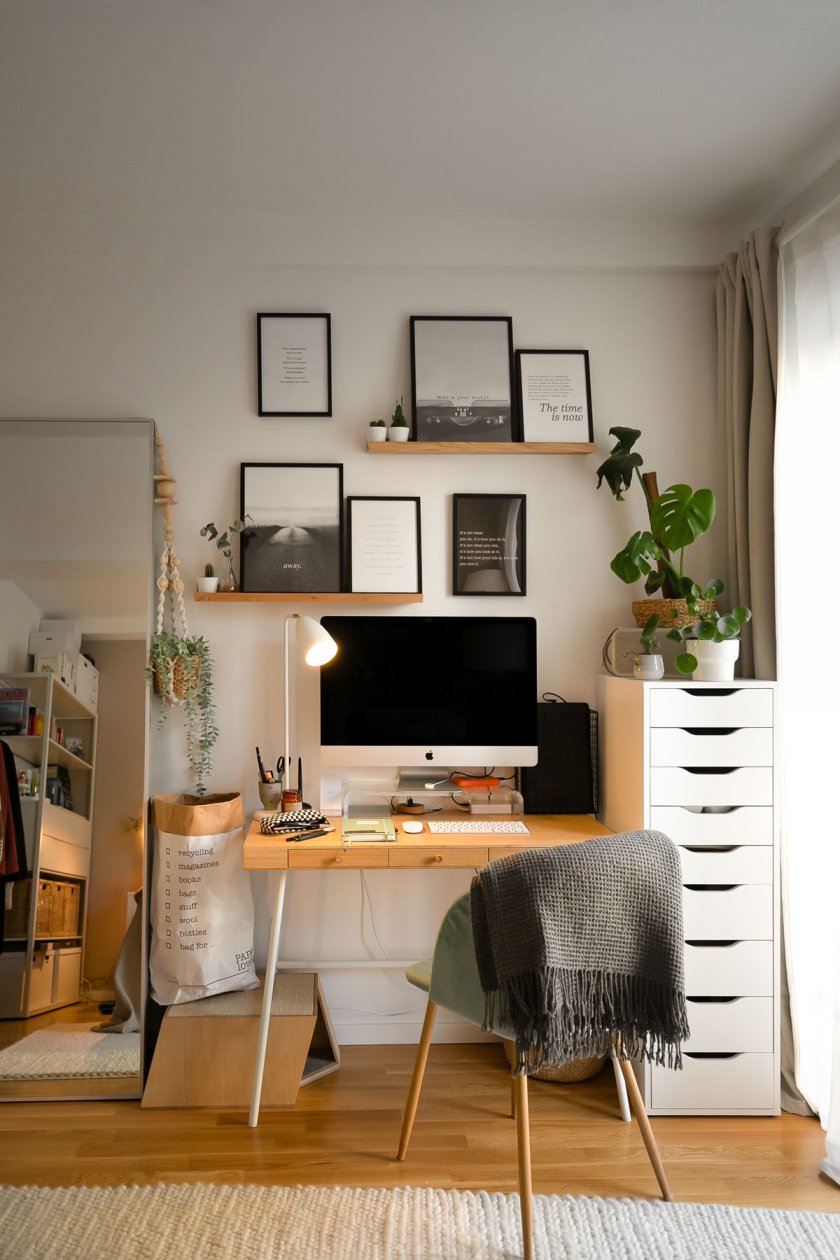 Homeoffice im Schlafzimmer einrichten. Auf dem Interiorblog zeige ich euch, wie ich meinen Arbeitsplatz in das Schlafzimmer integriert habe. Außerdem gebe ich euch Tipps, was ihr beim Einrichten eures Arbeitsplatzes im Homeoffice beachten solltet. | www.kleidermaedchen.de