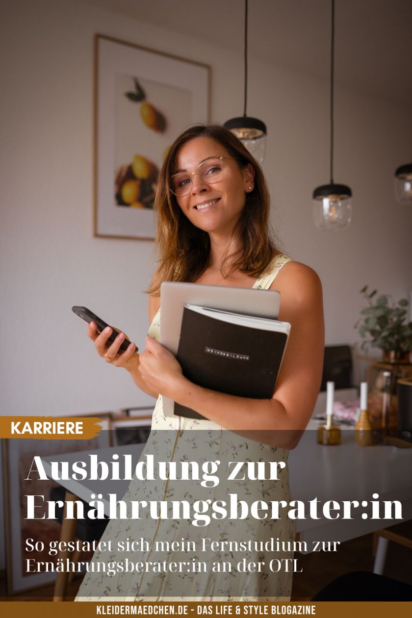 Ausbildung zur Ernährungsberater:in bei der Online Trainer Lizenz. Auf dem Karriereblog lest ihr meinen ganz persönlichen Erfahrungsbericht. | www.kleidermaedchen.de