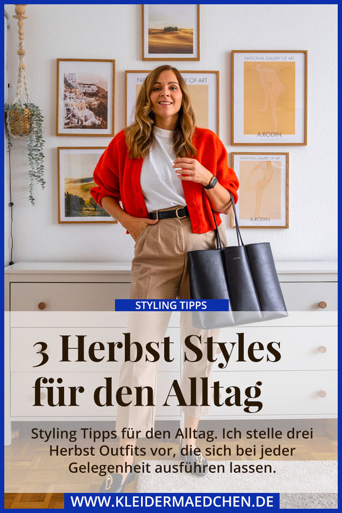 Drei Herbst Outfits mit Cardigan, Bluse und Hemd. Ich zeige euch, was ich im Herbst 2022 trage und präsentiere euch drei Alltagsstyles auf dem Modeblog. | www.kleidermaedchen.de